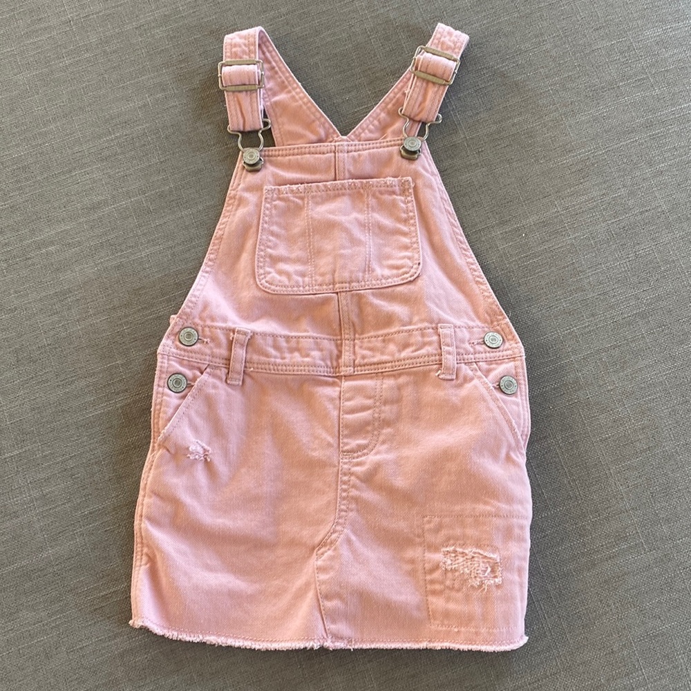 Baby Gap Pink Denim Overall Dress